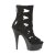 Pleaser DELIGHT-1014 Botín Plataforma Ante Sintético Negro EU-36 / US-6