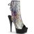 Pleaser DELIGHT-1018SP Botín Plataforma Negro Multicolor EU-36 / US-6