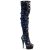 Pleaser DELIGHT-3004 Bota Alta Plataforma Metalizado Azul EU-37 / US-7
