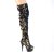 Pleaser DELIGHT-3004 Bota Alta Plataforma Metalizado Azul EU-37 / US-7