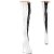 Pleaser DELIGHT-3027 Bota Alta Plataforma Charol Blanco EU-35 / US-5