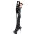 Pleaser DELIGHT-3055 Bota Alta Plataforma Charol Negro EU-36 / US-6