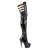Pleaser DELIGHT-3055 Bota Alta Plataforma Charol Negro EU-36 / US-6
