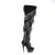 Pleaser DELIGHT-3065 Bota Alta Plataforma Negro EU-36 / US-6
