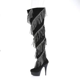 Pleaser DELIGHT-3065 Bota Alta Plataforma Negro EU-37 / US-7