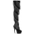 Pleaser DELIGHT-3065 Bota Alta Plataforma Negro EU-37 / US-7