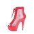 Pleaser DELIGHT-600-33RM Botín Plataforma Ante Sintético Metalizado Rojo EU-39 / US-9