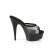 Pleaser DELIGHT-601-6RM Zapato Abierto Plataforma Ante Sintético Metalizado Negro EU-37 / US-7