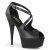 Pleaser DELIGHT-621 Sandalia de Tacón Plataforma Cuero Sintético Negro EU-35 / US-5