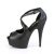 Pleaser DELIGHT-621 Sandalia de Tacón Plataforma Cuero Sintético Negro EU-38 / US-8