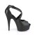 Pleaser DELIGHT-621 Sandalia de Tacón Plataforma Cuero Sintético Negro EU-38 / US-8