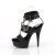 Pleaser DELIGHT-661 Sandalia de Tacón Plataforma Cuero Sintético Negro EU-35 / US-5