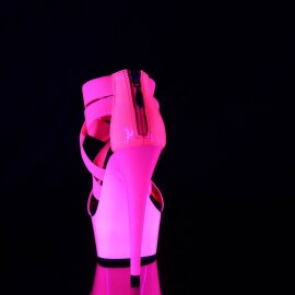 Pleaser DELIGHT-669UV Sandalia de Tacón Plataforma Rosa Claro Neón EU-36 / US-6