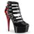 Pleaser DELIGHT-695 Sandalia de Tacón Plataforma Charol Negro EU-35 / US-5