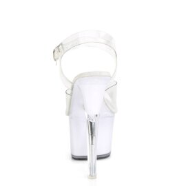 Pleaser DISCOLITE-708 Sandalia de Tacón Plataform Transparente Multicolor EU-37 / US-7