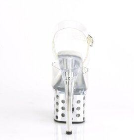 Pleaser DISCOLITE-708DOTS Sandalia de Tacón Plataforma Transparente Multicolor EU-36 / US-6
