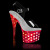 Pleaser DISCOLITE-708DOTS Sandalia de Tacón Plataforma Transparente Multicolor EU-36 / US-6
