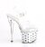 Pleaser DISCOLITE-708DOTS Sandalia de Tacón Plataforma Transparente Multicolor EU-36 / US-6