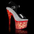 Pleaser DISCOLITE-708FLP Sandalia de Tacón Plataforma Transparente Multicolor EU-40 / US-10