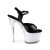 Pleaser DISCOLITE-709 Sandalia de Tacón Plataform Charol Negro Multicolor EU-40 / US-10