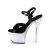 Pleaser DISCOLITE-709 Sandalia de Tacón Plataform Charol Negro Multicolor EU-39 / US-9