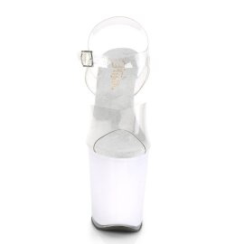 Pleaser DISCOLITE-808 Sandalia de Tacón Plataform Transparente Multicolor EU-35 / US-5