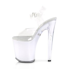 Pleaser DISCOLITE-808 Sandalia de Tacón Plataform Transparente Multicolor EU-35 / US-5