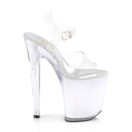 Pleaser DISCOLITE-808 Sandalia de Tacón Plataform Transparente Multicolor EU-35 / US-5