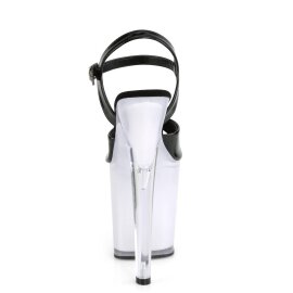 Pleaser DISCOLITE-809 Sandalia de Tacón Plataform Charol Negro Multicolor EU-39 / US-9