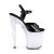 Pleaser DISCOLITE-809 Sandalia de Tacón Plataform Charol Negro Multicolor EU-39 / US-9