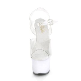 Pleaser ECHOLITE-708 Sandalia de Tacón Plataform Transparente Multicolor EU-39 / US-9