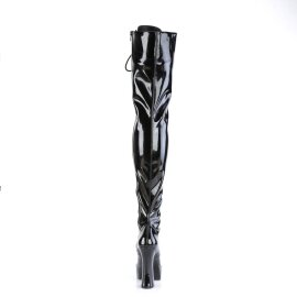 Pleaser ELECTRA-3023 Bota Alta Charol Negro EU-37 / US-7
