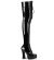 Pleaser ELECTRA-3023 Bota Alta Charol Negro EU-37 / US-7