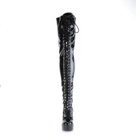 Pleaser ELECTRA-3023 Bota Alta Charol Negro EU-39 / US-9