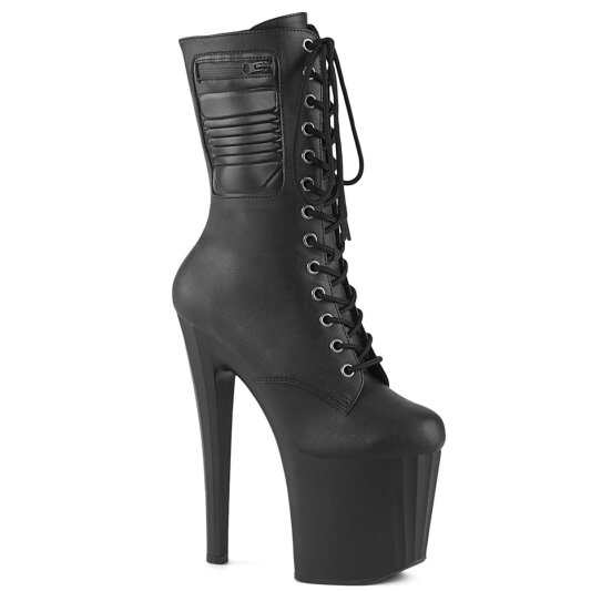 Pleaser ENCHANT-1040PK Bota Plataforma Cuero Sintético Negro EU-38 / US-8