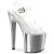 Pleaser ENCHANT-708 Sandalia de Tacón Plataforma Metalizado Plata Transparente EU-35 / US-5