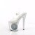 Pleaser ENCHANT-708LT-CIRCLE Sandalia de Tacón Plataforma Plata Transparente EU-35 / US-5