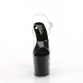 Pleaser ENCHANT-708LT-PINWHE Sandalia de Tacón Plataforma Negro Transparente EU-37 / US-7