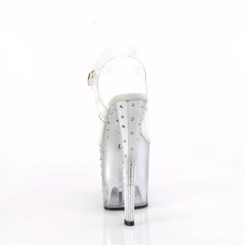 Pleaser ENCHANT-708T-LT Sandalia de Tacón Plataforma Transparente Multicolor EU-40 / US-10