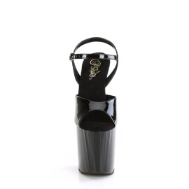 Pleaser ENCHANT-709 Sandalia de Tacón Plataforma Charol Negro EU-37 / US-7