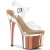 Pleaser ESTEEM-708 Sandalia de Tacón Plataforma Metalizado Oro Rosado Claro EU-36 / US-6