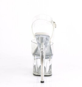 Pleaser ESTEEM-708 Sandalia de Tacón Plataforma Transparente EU-35 / US-5