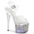 Pleaser ESTEEM-708CK Sandalia de Tacón Plataforma Holo Plata Transparente EU-37 / US-7