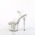 Pleaser ESTEEM-708CK Sandalia de Tacón Plataforma Holo Plata Transparente EU-37 / US-7
