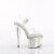 Pleaser ESTEEM-708CK Sandalia de Tacón Plataforma Holo Plata Transparente EU-37 / US-7