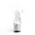 Pleaser ESTEEM-708DM Sandalia de Tacón Plataforma Metalizado Plata Transparente EU-36 / US-6