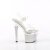 Pleaser ESTEEM-708DM Sandalia de Tacón Plataforma Metalizado Plata Transparente EU-40 / US-10