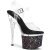 Pleaser ESTEEM-708LG Sandalia de Tacón Plataforma Purpurina Transparente Multicolor EU-38 / US-8