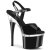 Pleaser ESTEEM-709 Sandalia de Tacón Plataforma Charol Negro Transparente EU-36 / US-6