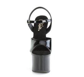 Pleaser ESTEEM-709 Sandalia de Tacón Plataforma Charol Negro EU-37 / US-7